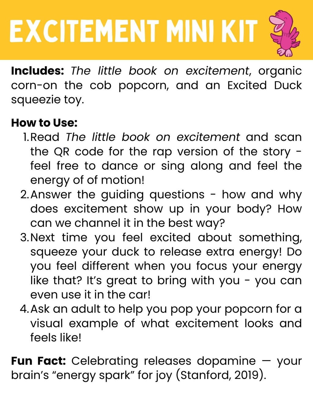 Excitement emotion learning mini kit