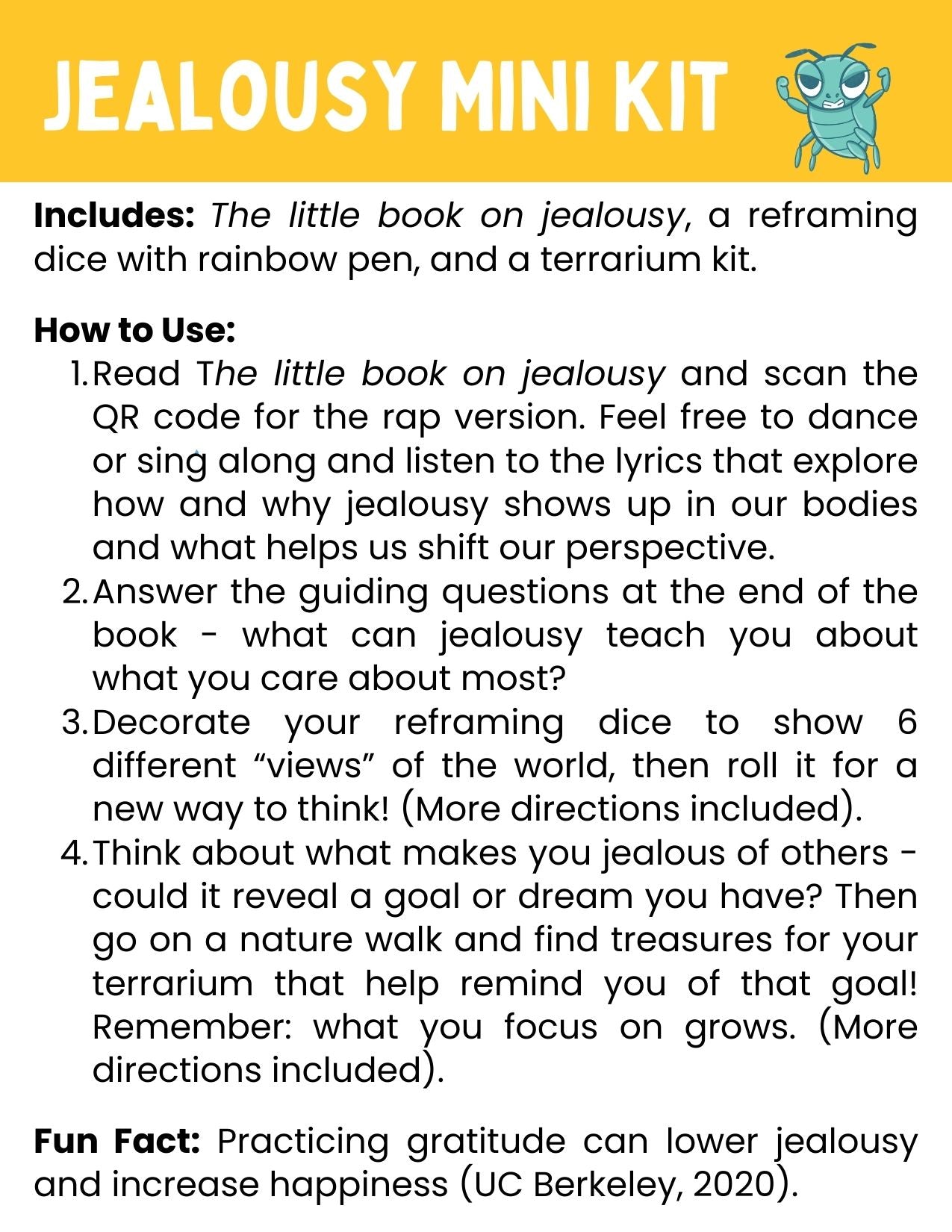 Jealousy emotion learning mini kit